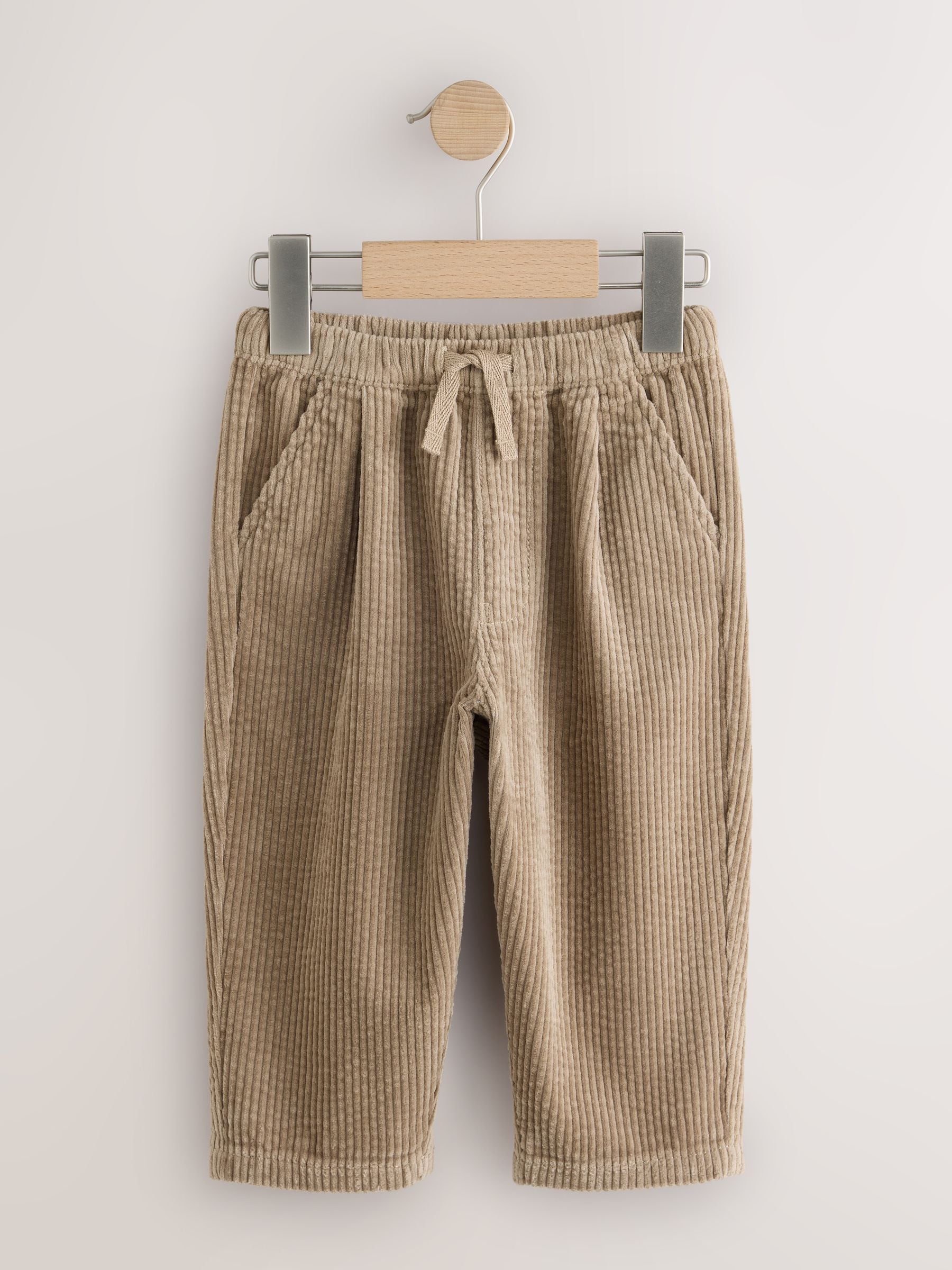Dsiney Kidz - Blue/Stone Wide Fit Textured Corduroy Trousers 2 Pack (3mths-7yrs) image 2