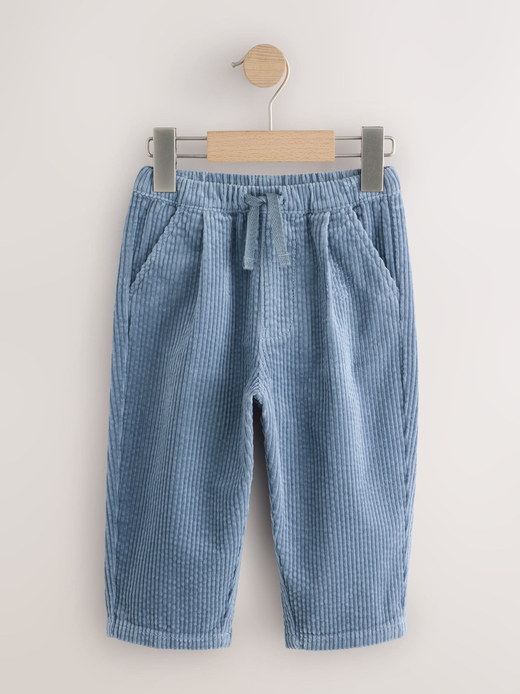 Dsiney Kidz - Blue/Stone Wide Fit Textured Corduroy Trousers 2 Pack (3mths-7yrs) image 3