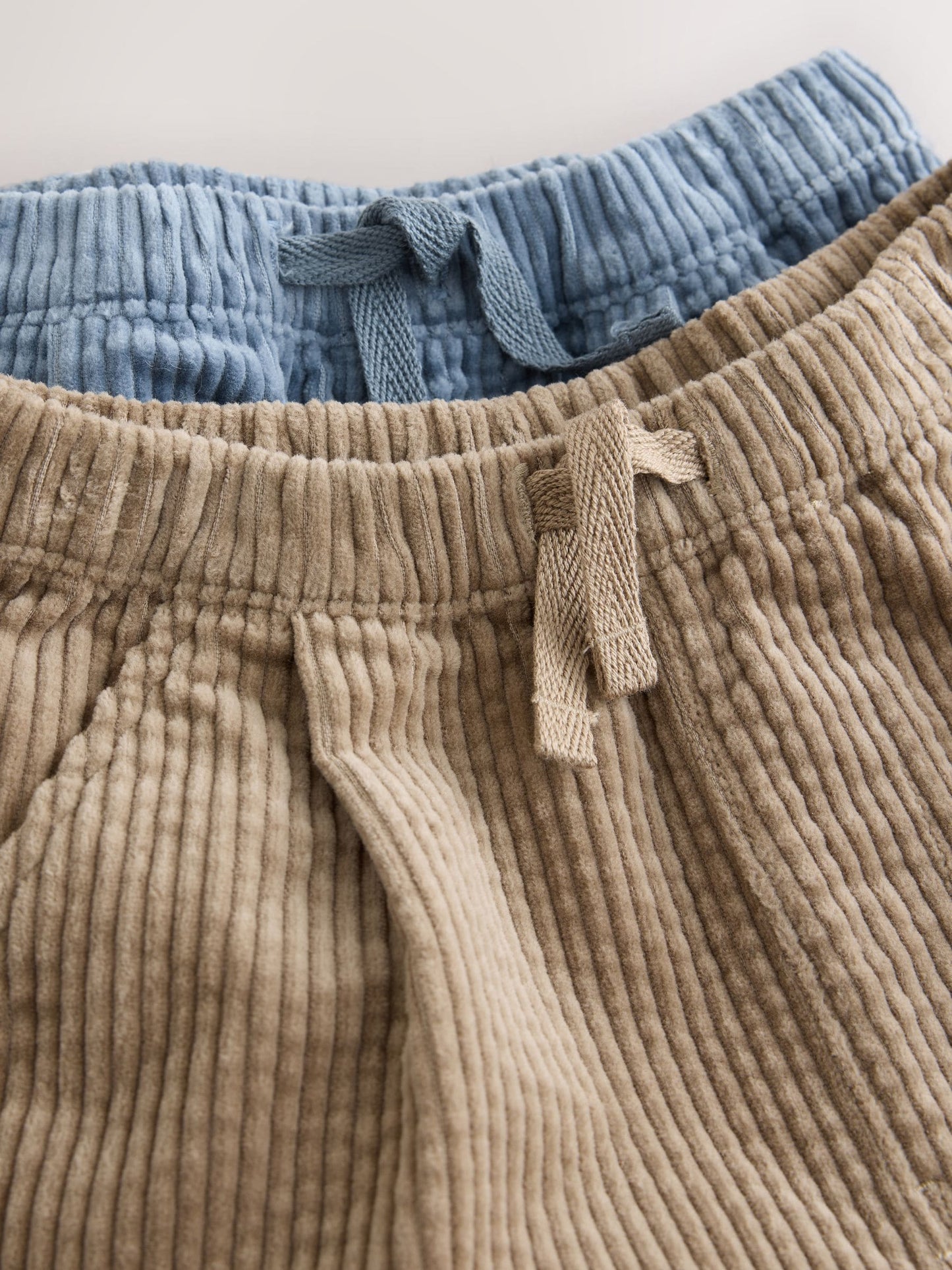 Dsiney Kidz - Blue/Stone Wide Fit Textured Corduroy Trousers 2 Pack (3mths-7yrs) image 5