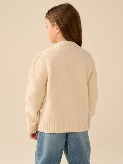 Dsiney Kidz - Little Bird by Jools Oliver Cream & Rainbow Floral Cable Cardigan image 4
