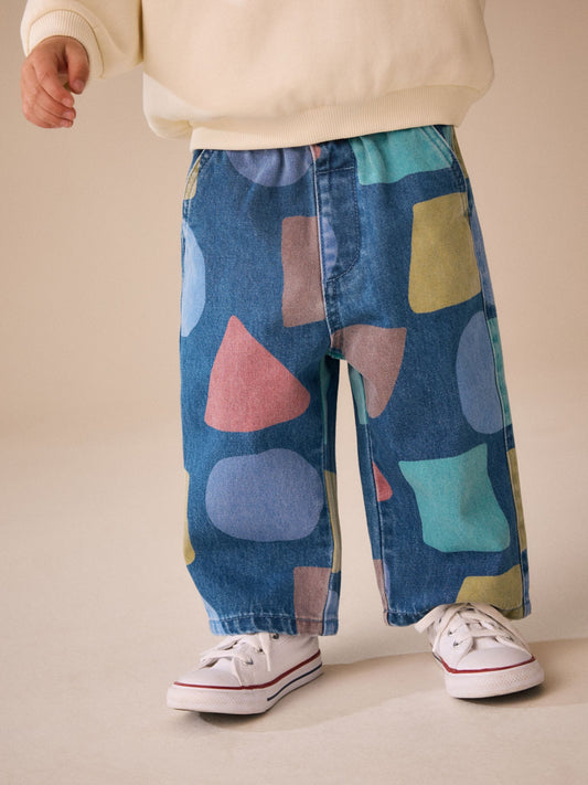 Mid Blue Shapes Wide Fit Jeans (3mths-7yrs) - image 1
