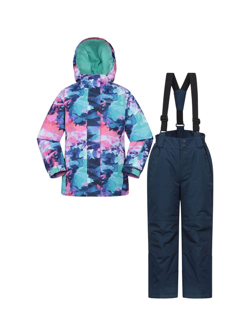 Mountain Warehouse Purple Printed Ski Jacket & Joggers Set image 1