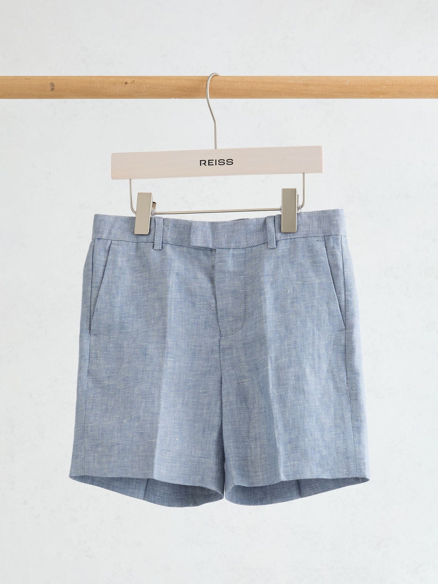 Reiss Soft Blue Atlantic S 3-9 yrs Linen Tailored Shorts image 2