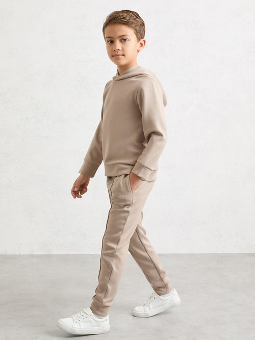 Reiss Stone Barnes 3-9 yrs Premium Interlock Cuffed Logo Joggers image 1