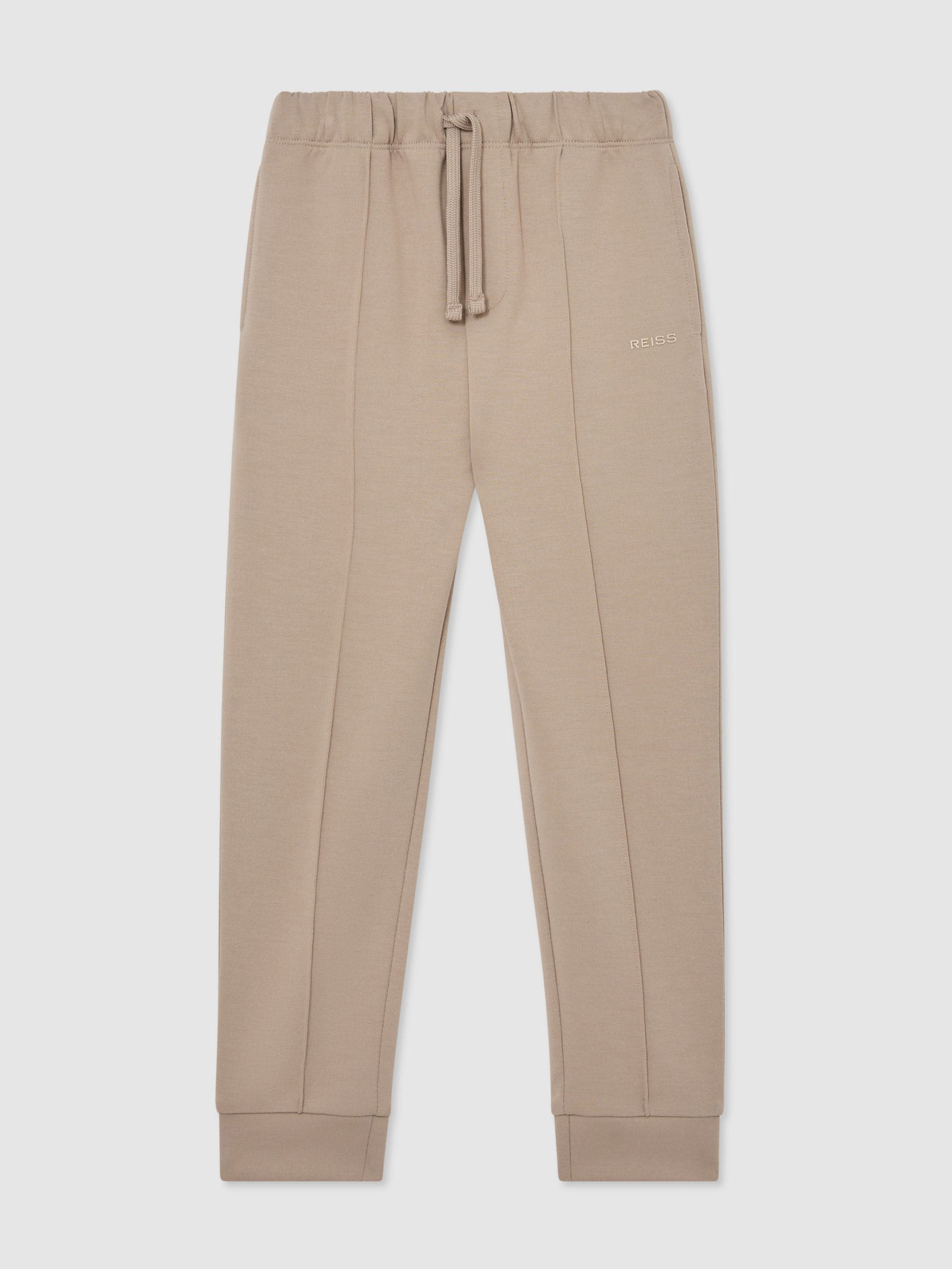 Reiss Stone Barnes 3-9 yrs Premium Interlock Cuffed Logo Joggers image 2