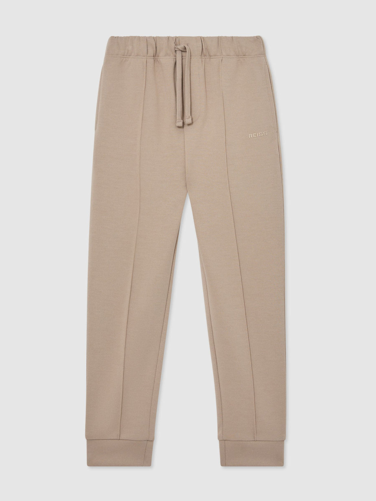 Reiss Stone Barnes 3-9 yrs Premium Interlock Cuffed Logo Joggers image 2
