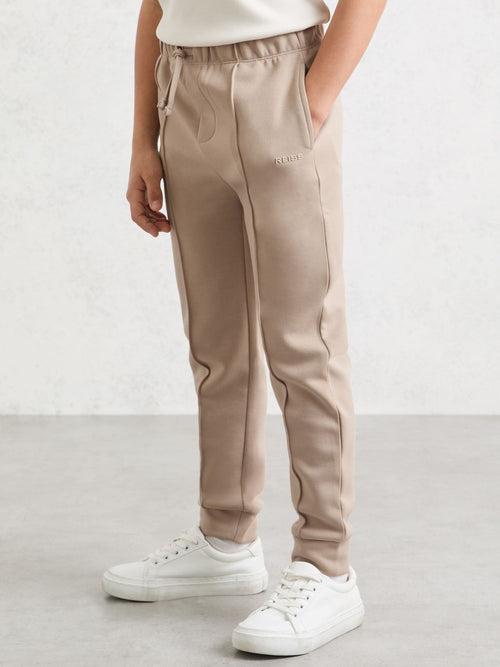 Reiss Stone Barnes 9-13 yrs Premium Interlock Cuffed Logo Joggers image 1