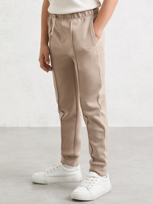Reiss Stone Barnes 9-13 yrs Premium Interlock Cuffed Logo Joggers image 1