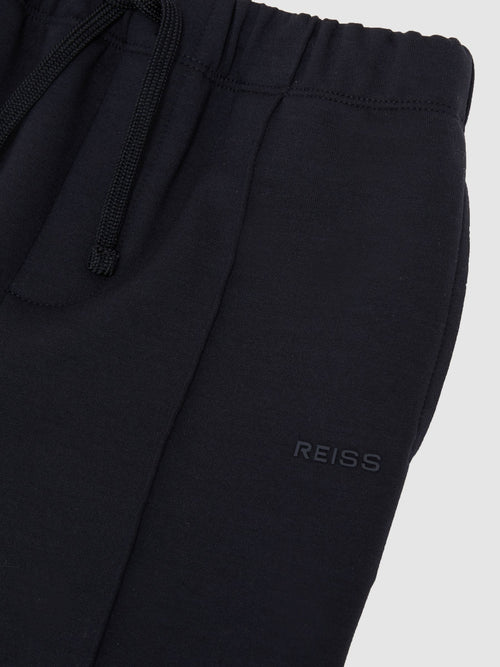 Reiss Navy Barnes 9-13 yrs Premium Interlock Cuffed Logo Joggers image 1