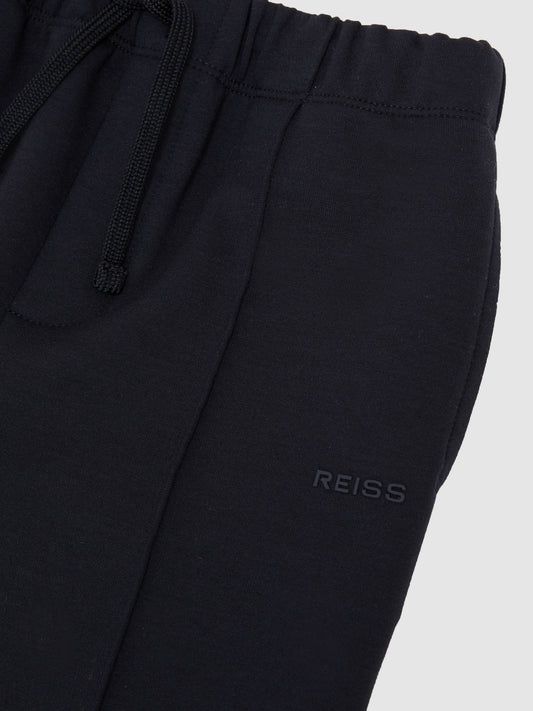 Reiss Navy Barnes 9-13 yrs Premium Interlock Cuffed Logo Joggers image 1