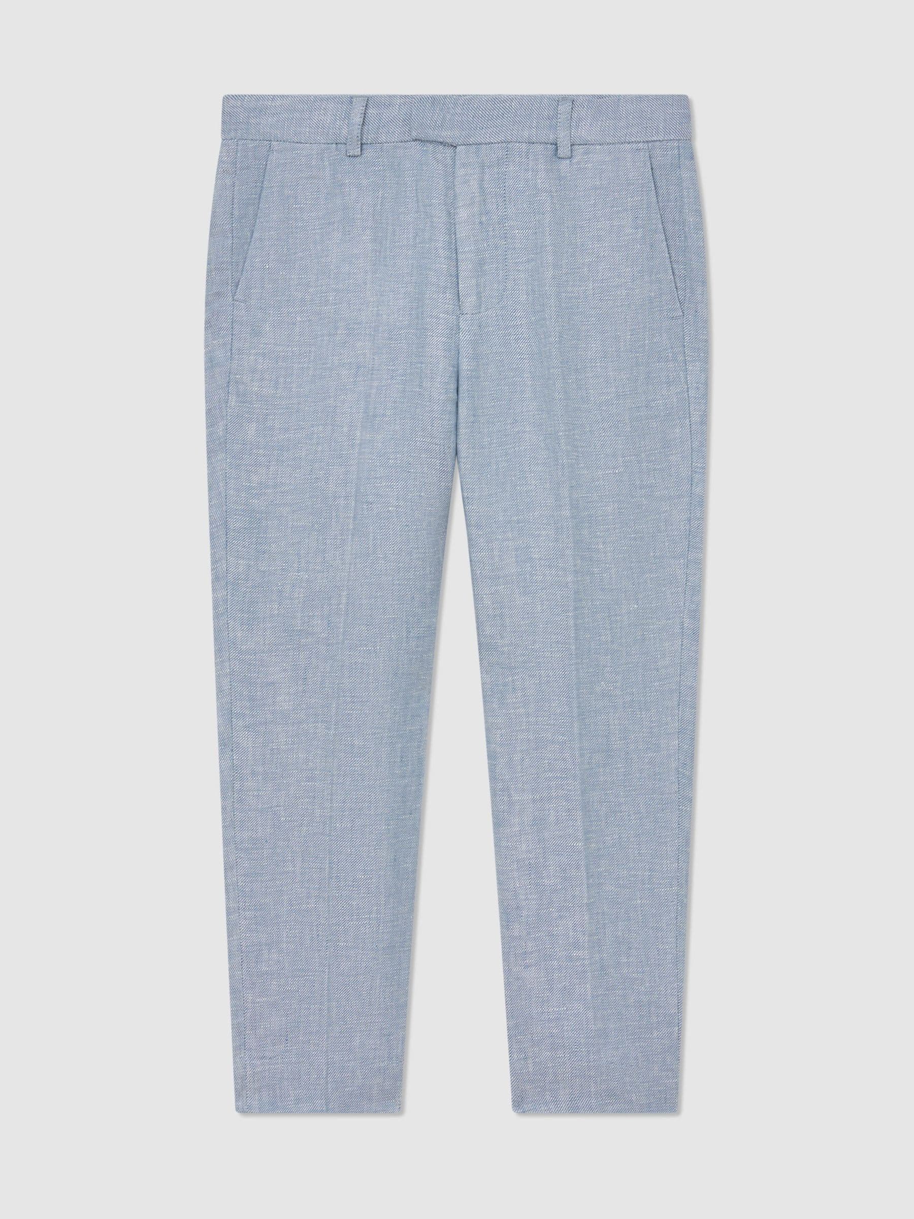 Reiss Soft Blue Atlantic T 9-13 yrs Linen Tailored-Fit Trousers image 2