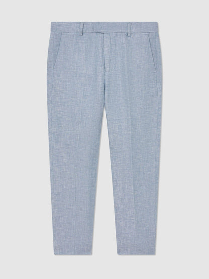 Reiss Soft Blue Atlantic T 3-9 yrs Linen Tailored-Fit Trousers image 1
