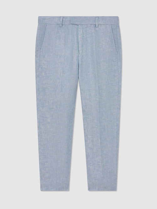 Reiss Soft Blue Atlantic T 3-9 yrs Linen Tailored-Fit Trousers image 1