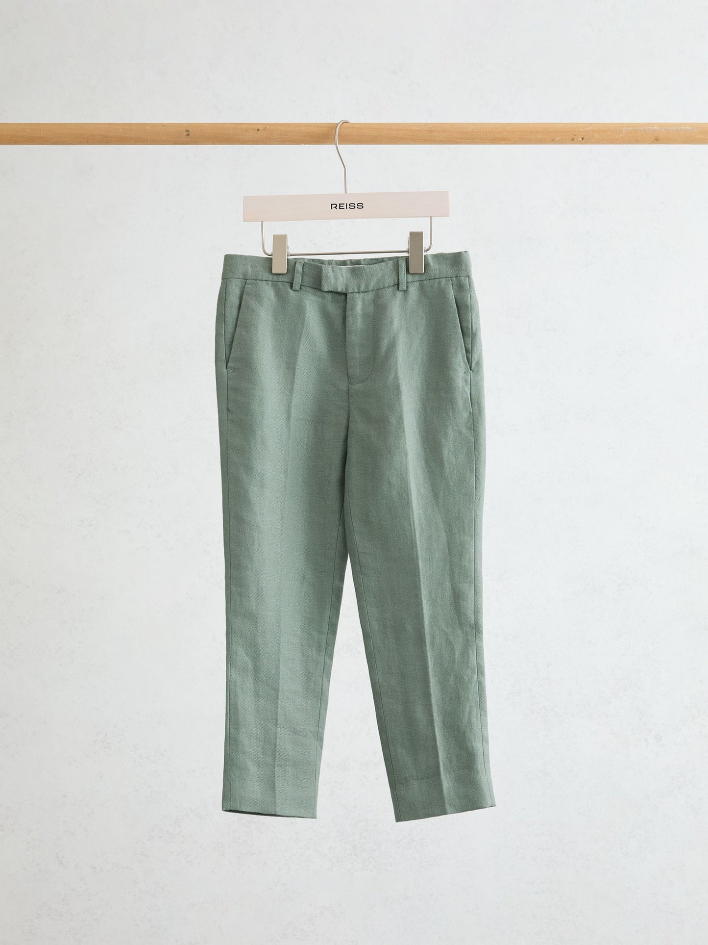 Reiss Sage Green Atlantic T 3-9 yrs Linen Tailored-Fit Trousers image 2