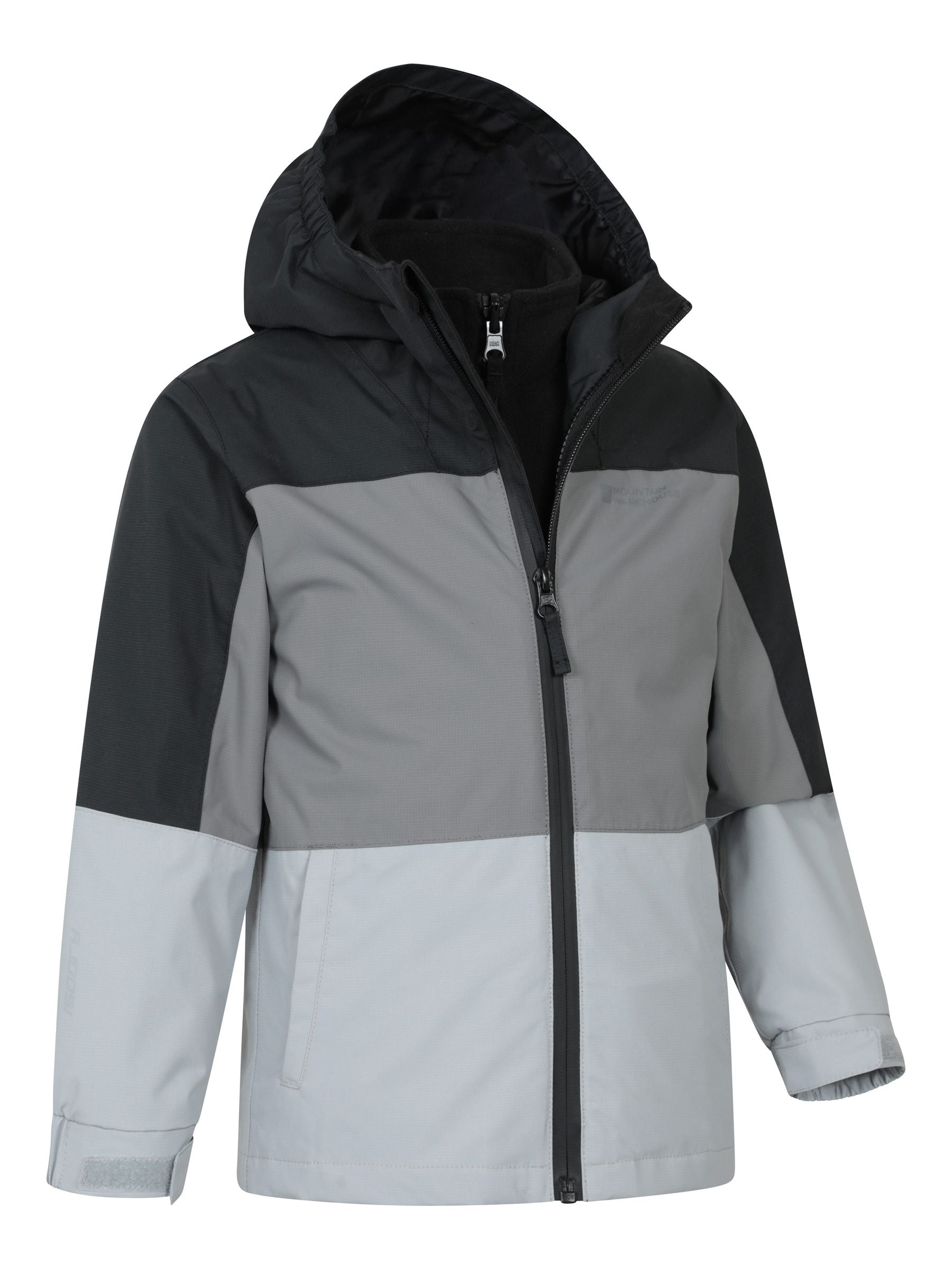 Dsiney Kidz - Mountain Warehouse Black Cannonball II  3 in 1 Waterproof Jacket image 3