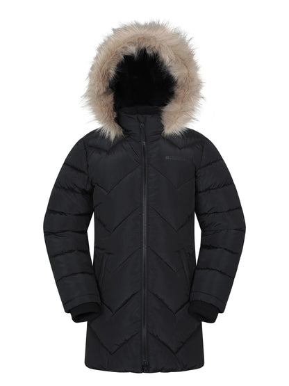 Dsiney Kidz - Mountain Warehouse Black Galaxy Water Resistant Long Padded Jacket image 1