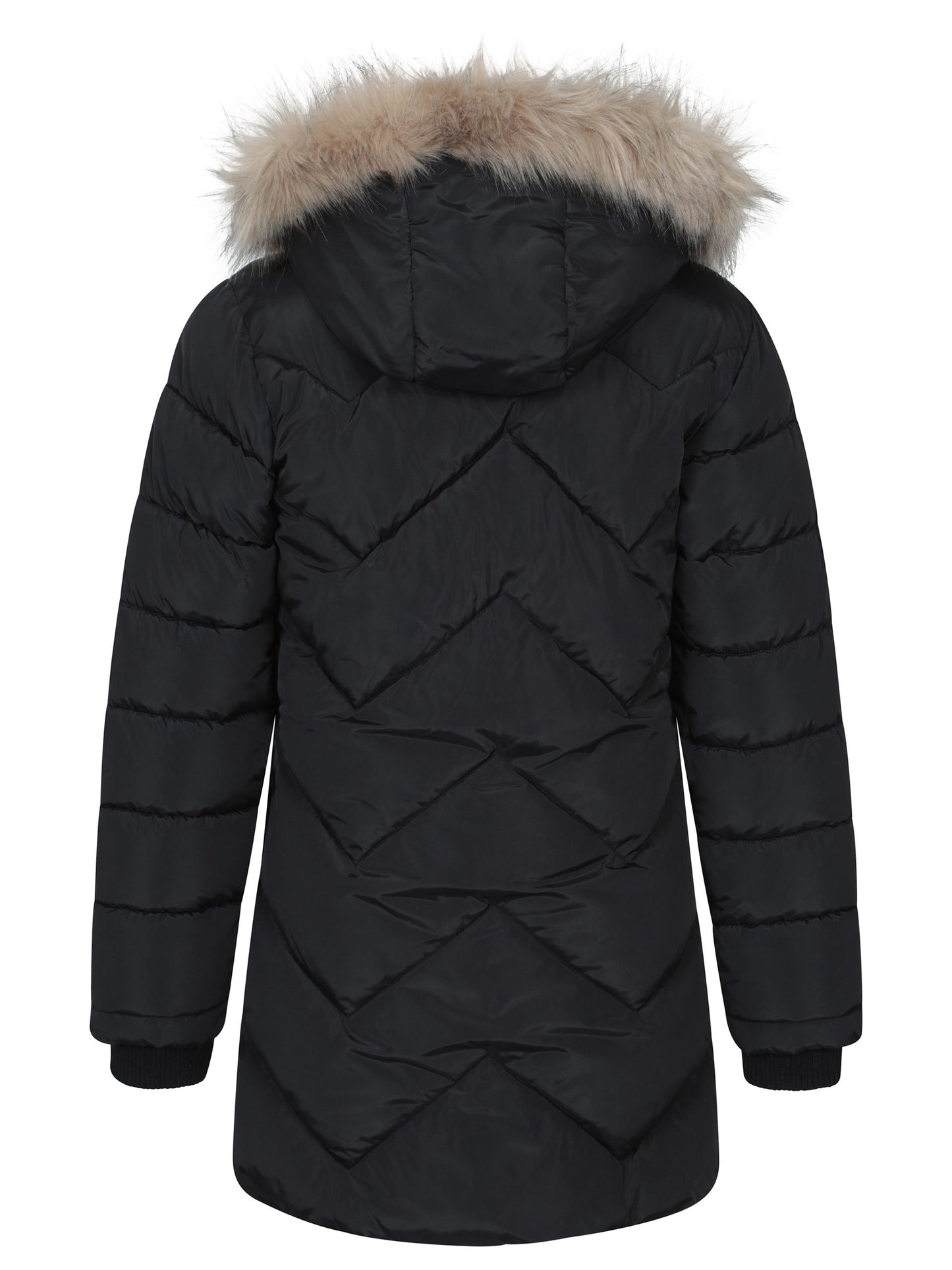 Dsiney Kidz - Mountain Warehouse Black Galaxy Water Resistant Long Padded Jacket image 3