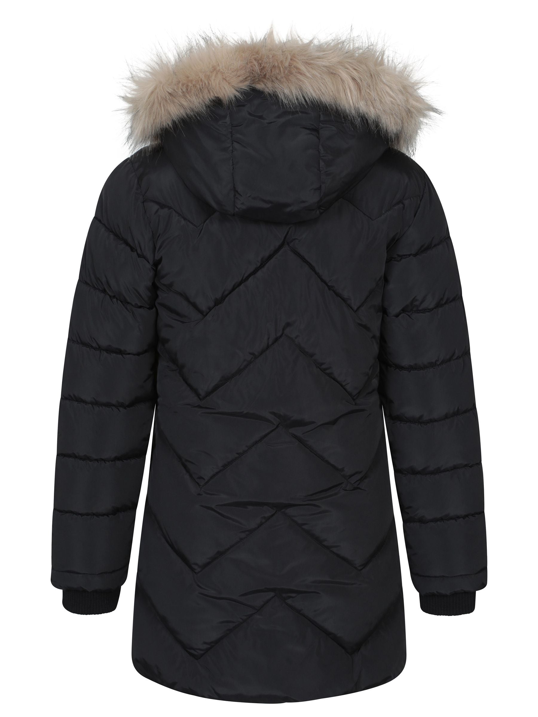 Dsiney Kidz - Mountain Warehouse Black Galaxy Water Resistant Long Padded Jacket image 3