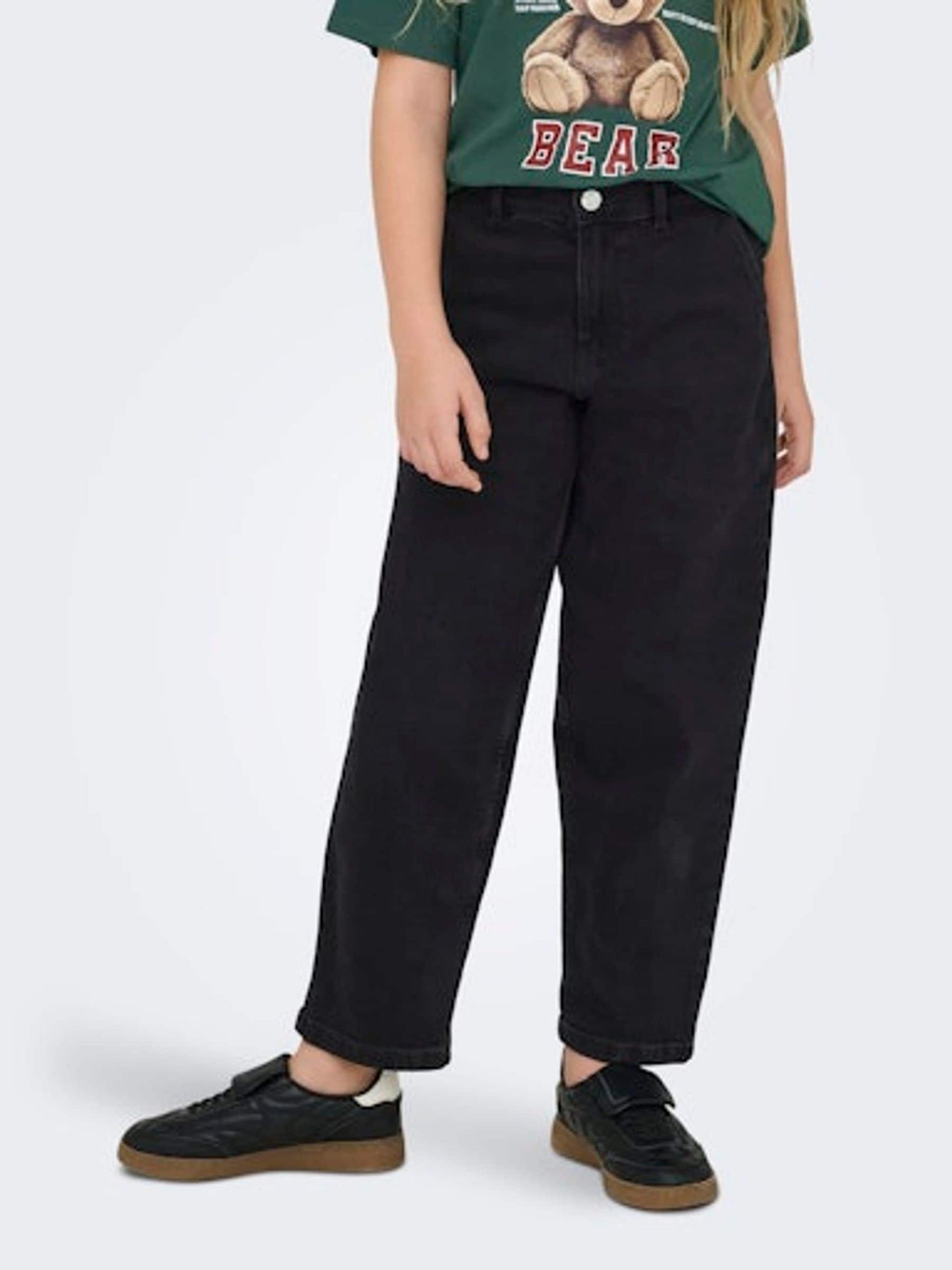 Dsiney Kidz - ONLY KIDS Washed Black Loose Baggy Jeans With Comfort Stretch image 3