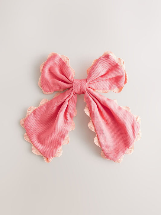 Red Ric Rac Bow Clip image 1