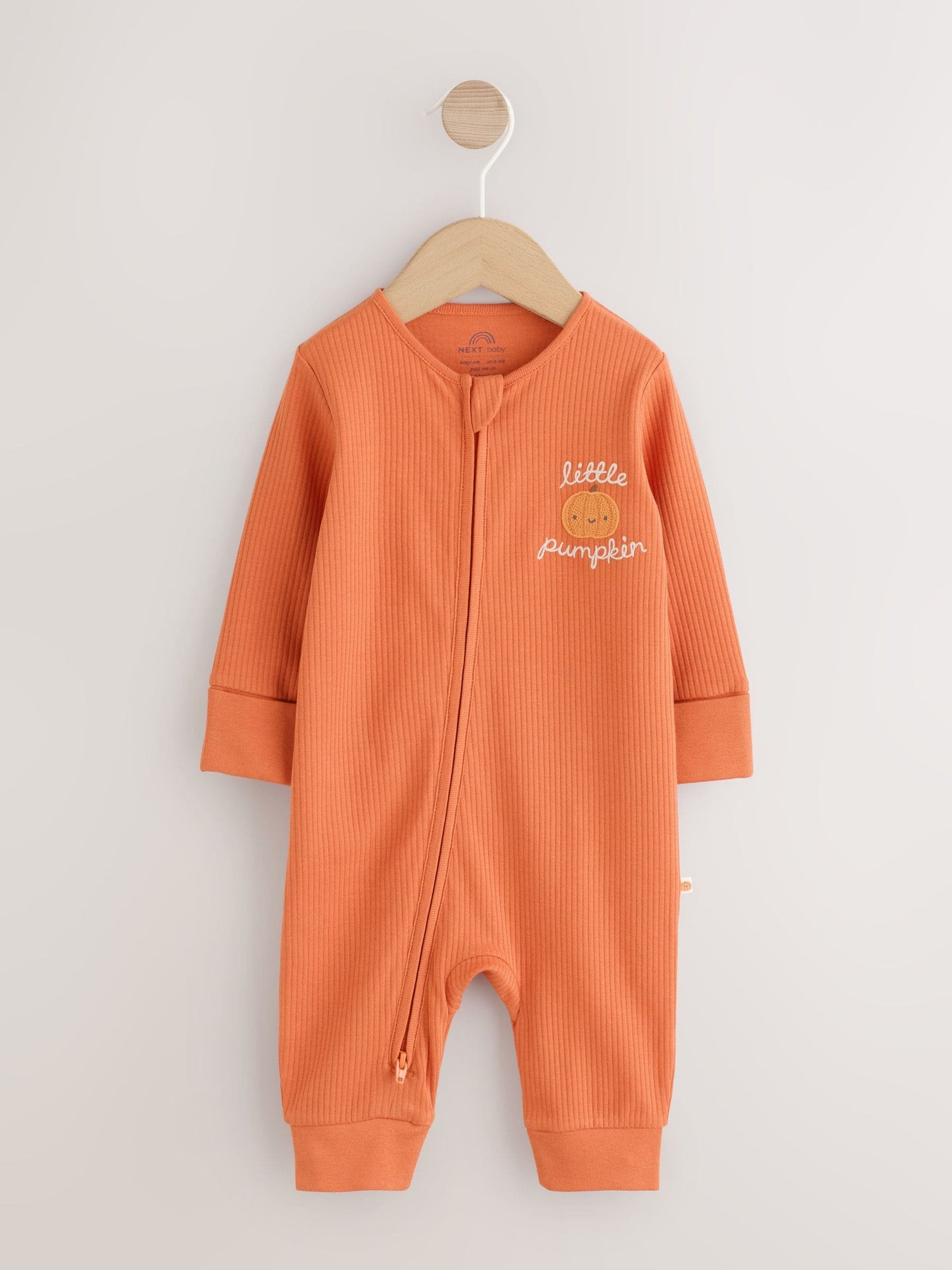 Orange Little Pumpkin Two Way Zip Baby Sleepsuit (0mths-3yrs) image 6