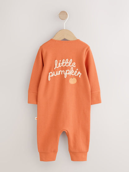 Orange Little Pumpkin Two Way Zip Baby Sleepsuit (0mths-3yrs) image 7