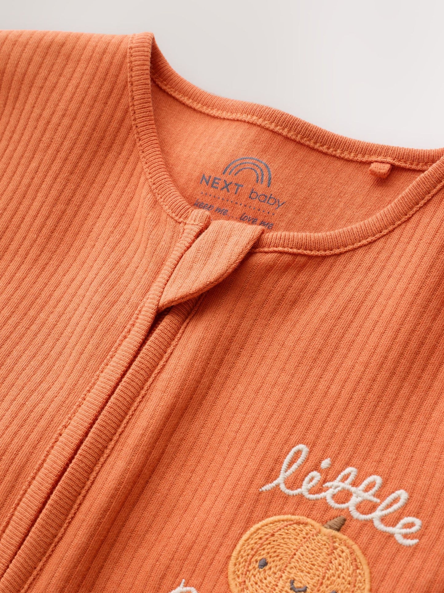 Orange Little Pumpkin Two Way Zip Baby Sleepsuit (0mths-3yrs) image 9