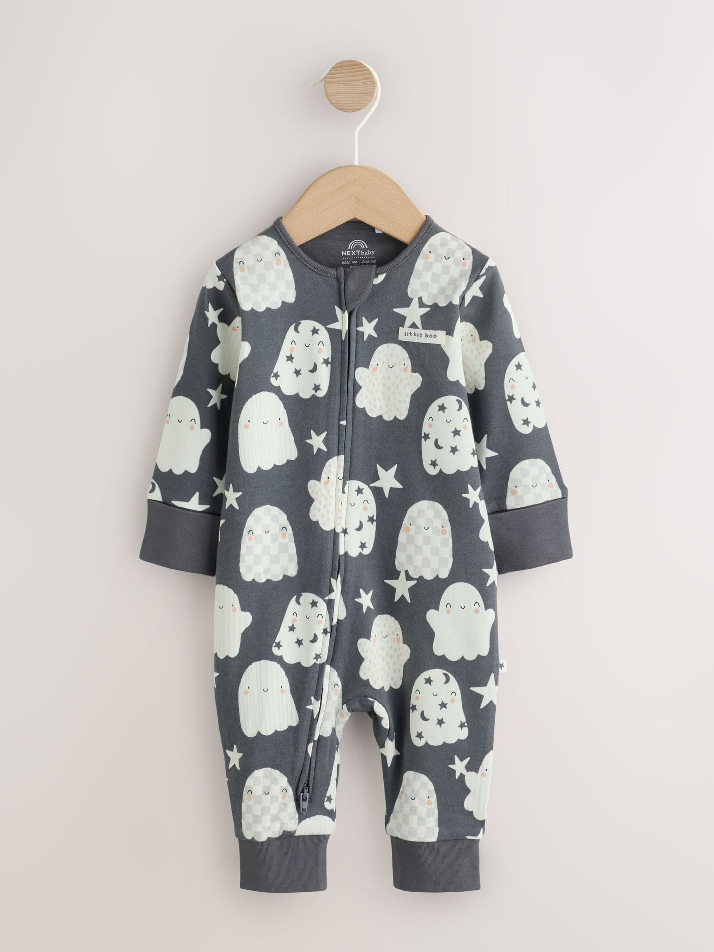 Glow In The Dark Two Way Zip Baby Sleepsuit (0mths-3yrs) image 4