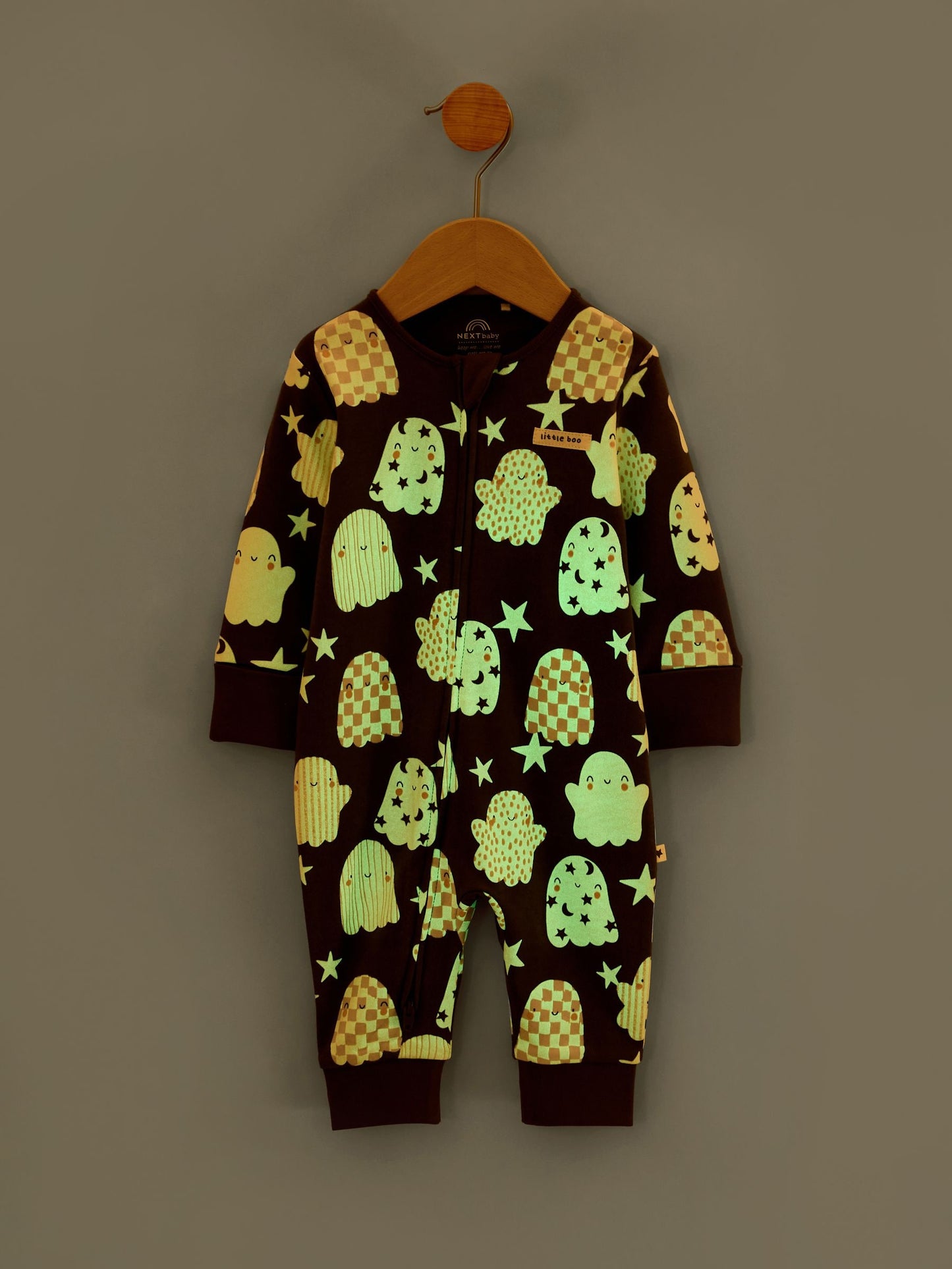 Glow In The Dark Two Way Zip Baby Sleepsuit (0mths-3yrs) image 5