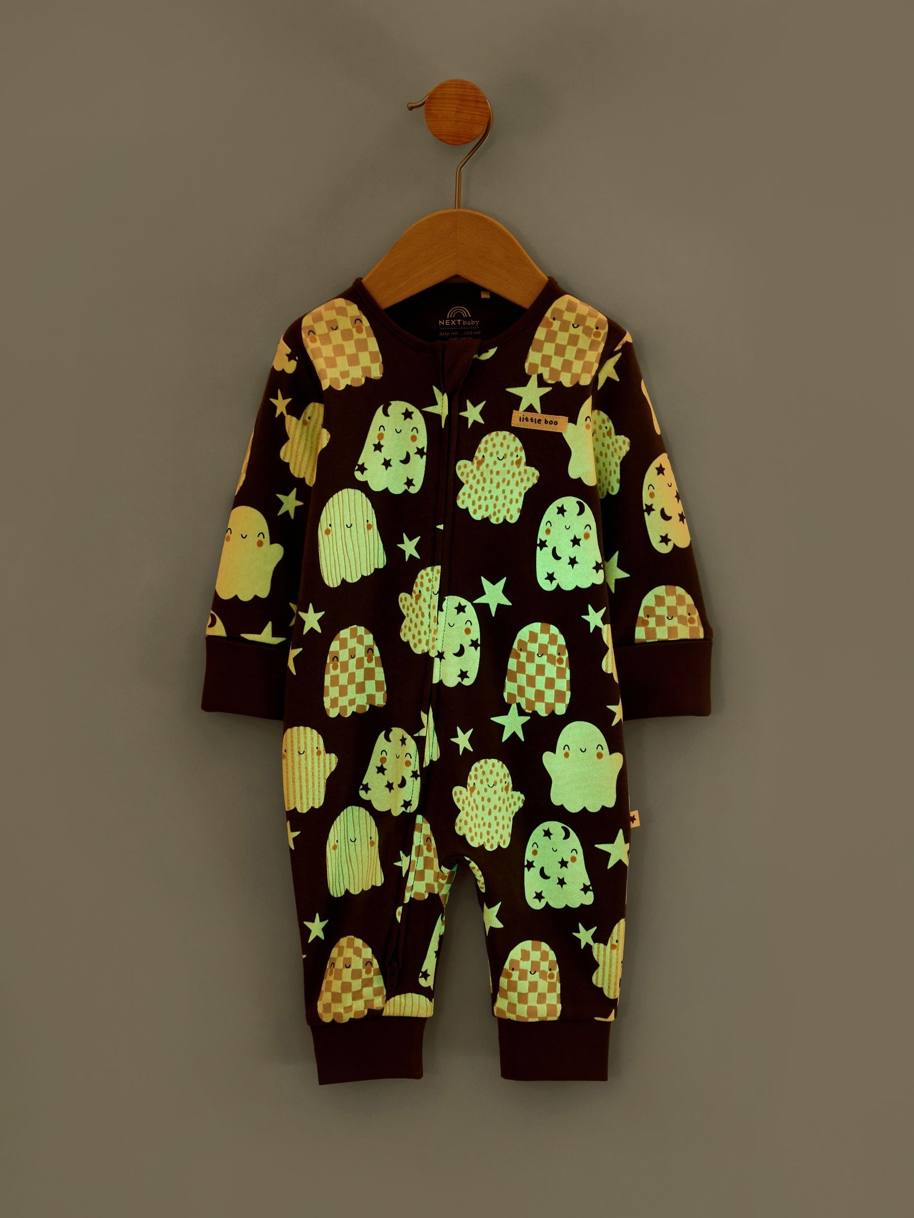 Glow In The Dark Two Way Zip Baby Sleepsuit (0mths-3yrs) image 5