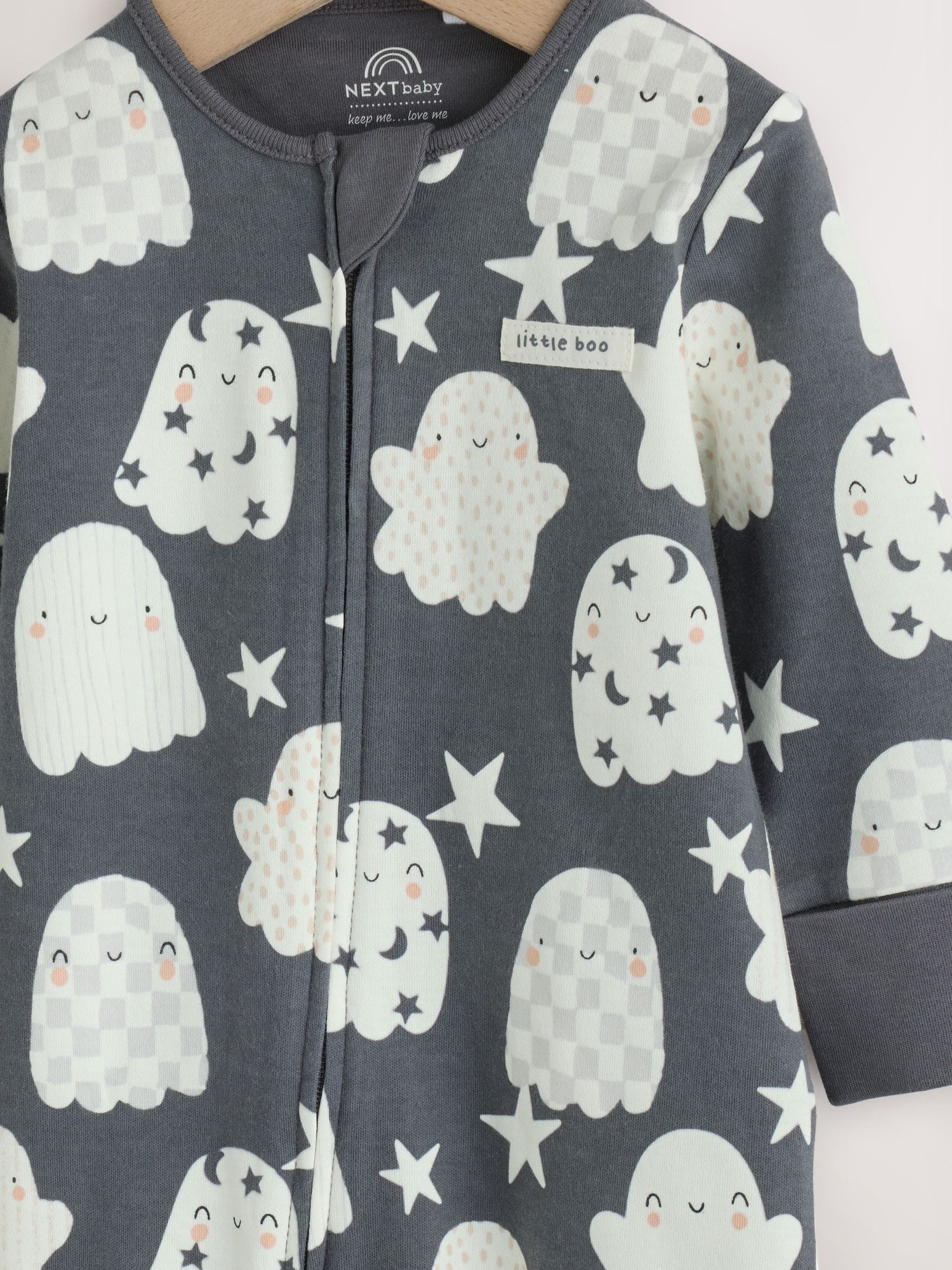 Glow In The Dark Two Way Zip Baby Sleepsuit (0mths-3yrs) image 7