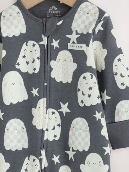 Glow In The Dark Two Way Zip Baby Sleepsuit (0mths-3yrs) image 7