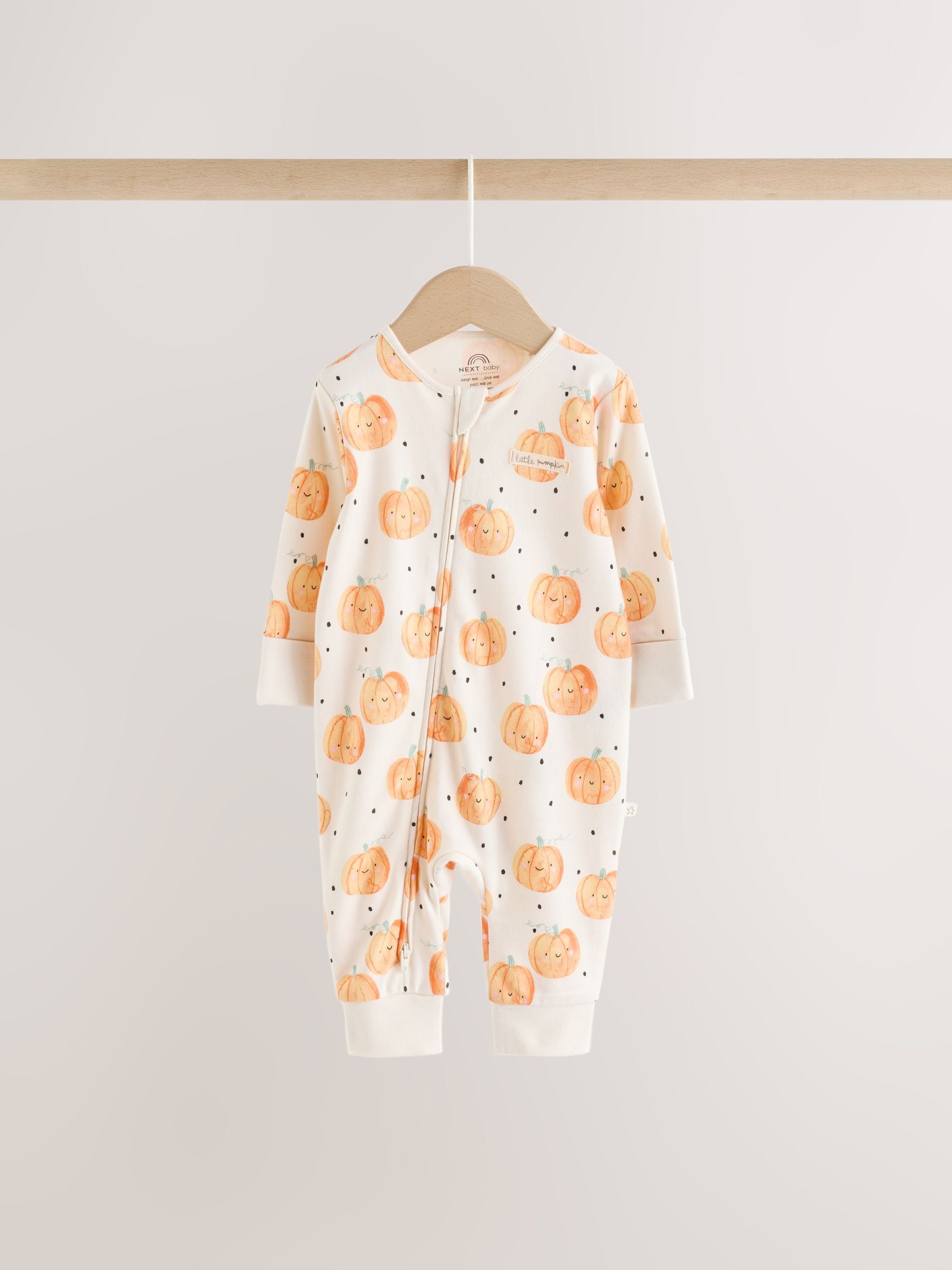 Neutral 3 Pack Two Way Zip Baby Sleepsuit (0mths-3yrs) image 9