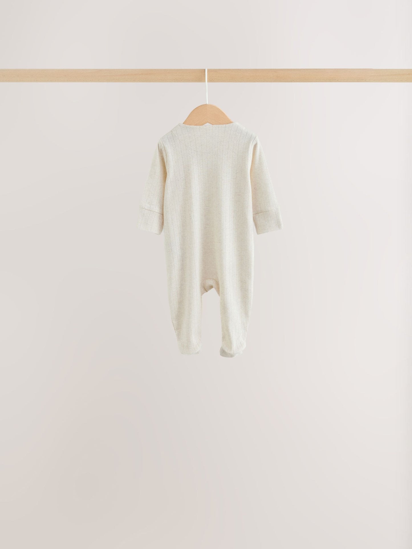 Neutral Pointelle Baby Sleepsuit 3 Pack (0-2yrs) image 5