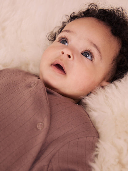 Neutral Pointelle Baby Sleepsuit 3 Pack (0-2yrs) image 8