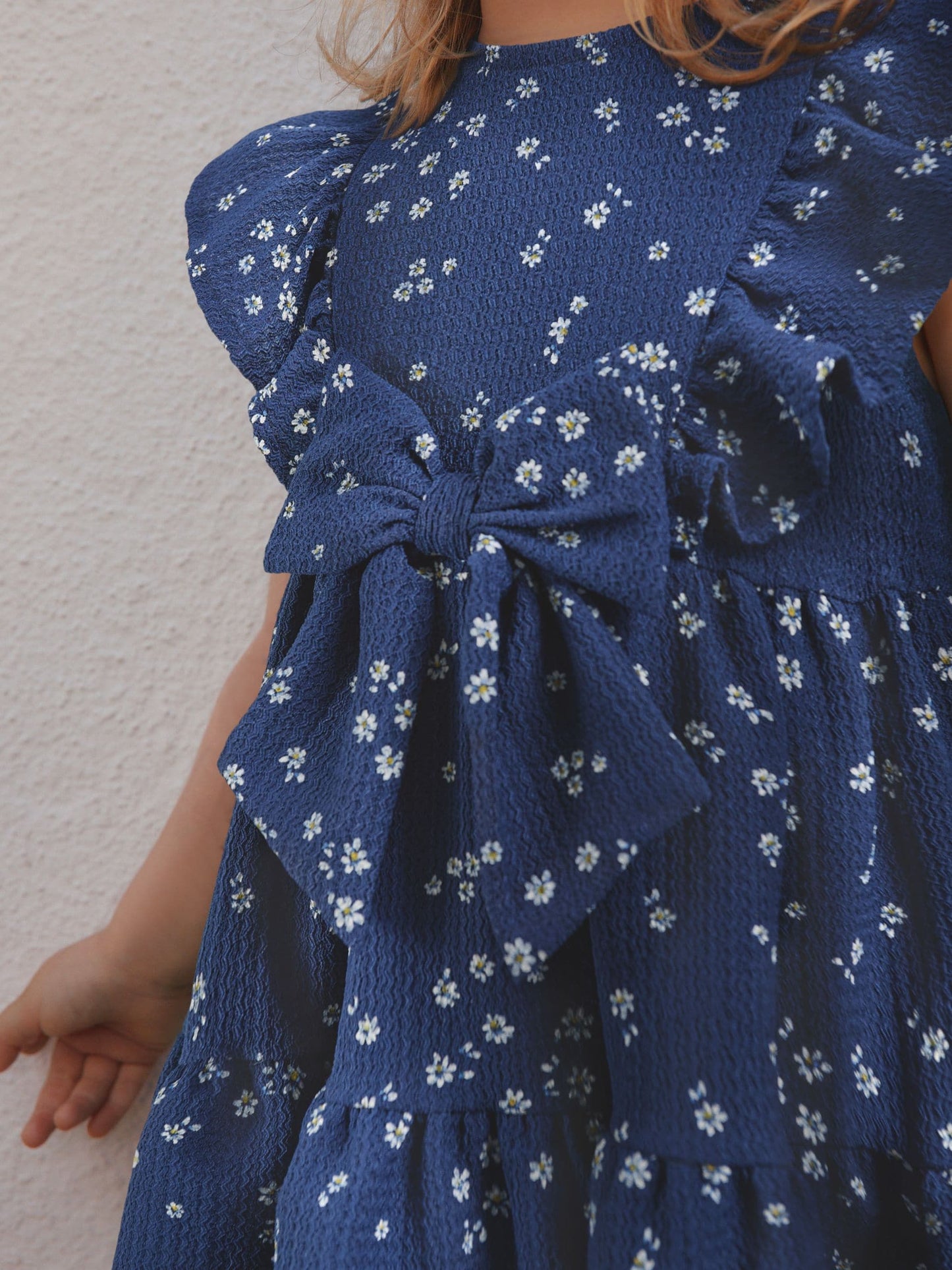 Navy Tiered Summer Dress (3mths-7yrs) image 5