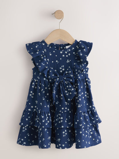 Navy Tiered Summer Dress (3mths-7yrs) image 6