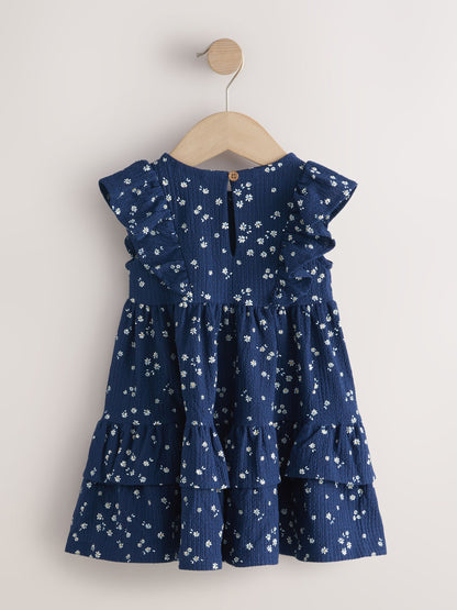 Navy Tiered Summer Dress (3mths-7yrs) image 7