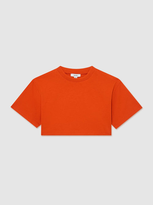 Reiss Orange Isabel 3-9 yrs Cotton Relaxed Cropped T-Shirt image 1