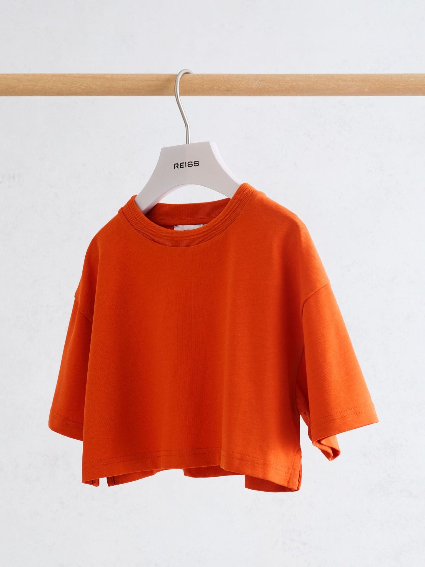 Reiss Orange Isabel 3-9 yrs Cotton Relaxed Cropped T-Shirt image 2