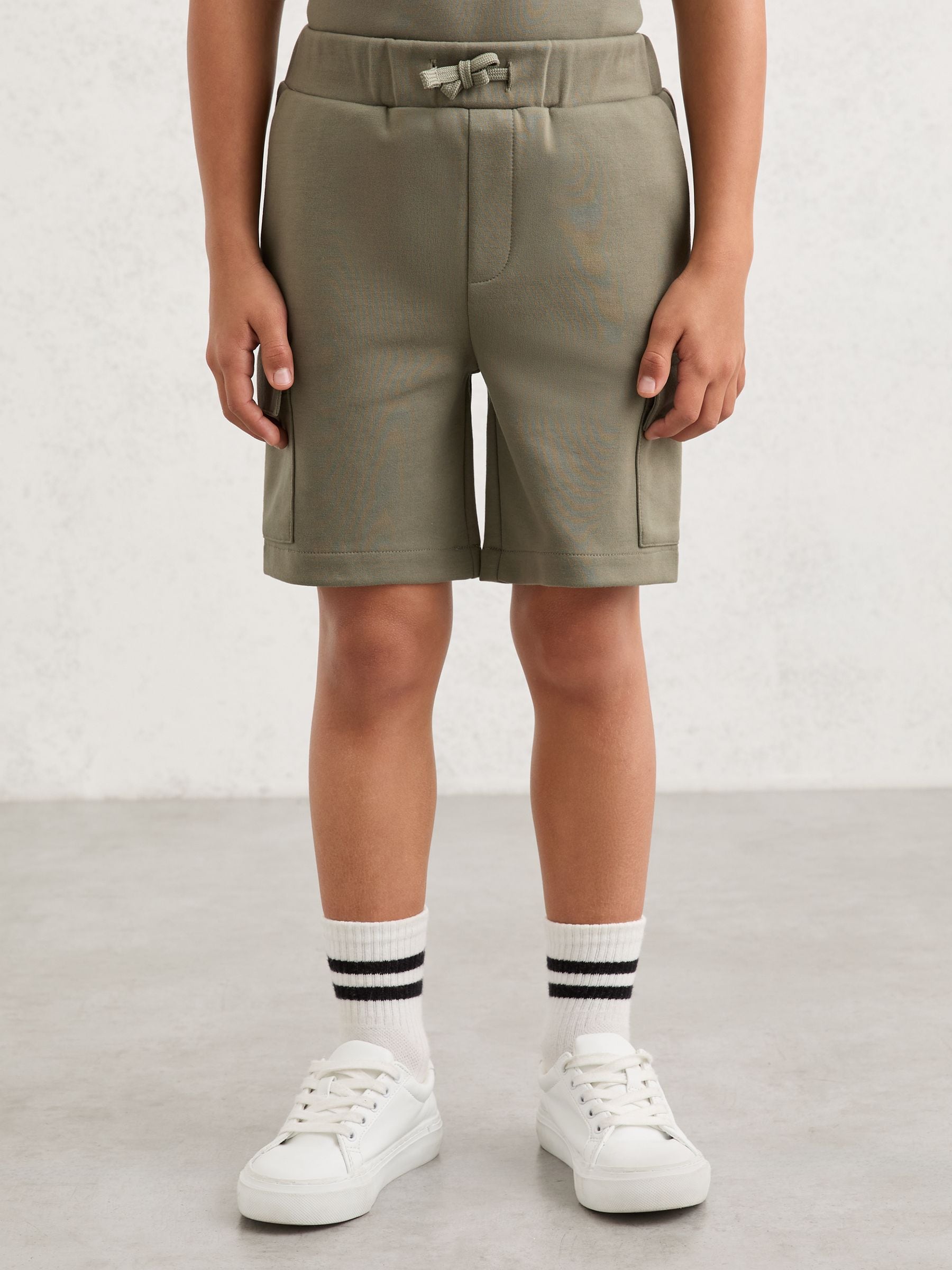 Reiss Sage Oliver 9-13 yrs Premium Interlock-Jersey Cargo Shorts image 1