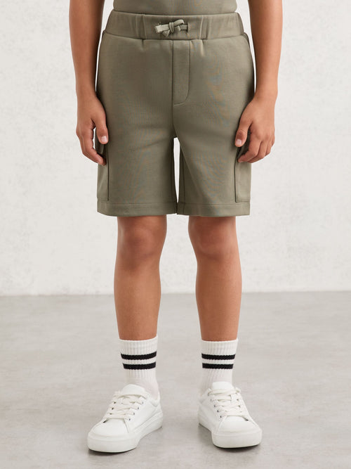 Reiss Sage Oliver 9-13 yrs Premium Interlock-Jersey Cargo Shorts image 1