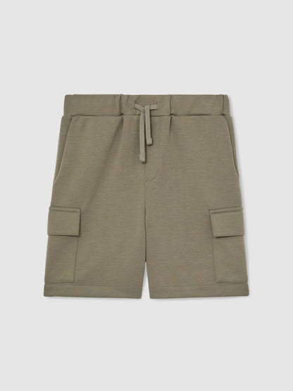 Reiss Sage Oliver 9-13 yrs Premium Interlock-Jersey Cargo Shorts image 2