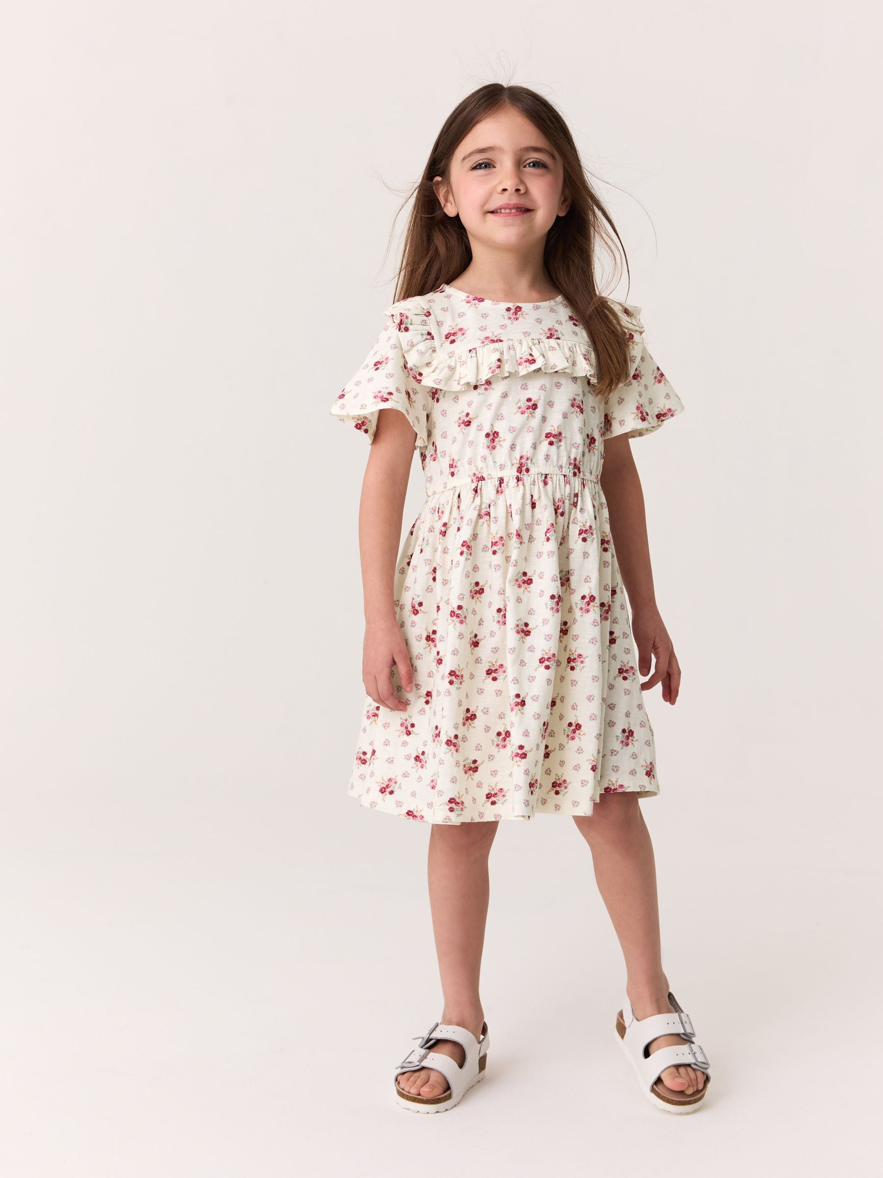 Laura Ashley Pink/Cream Short Sleeve Jersey Dress 2 Pack image 5