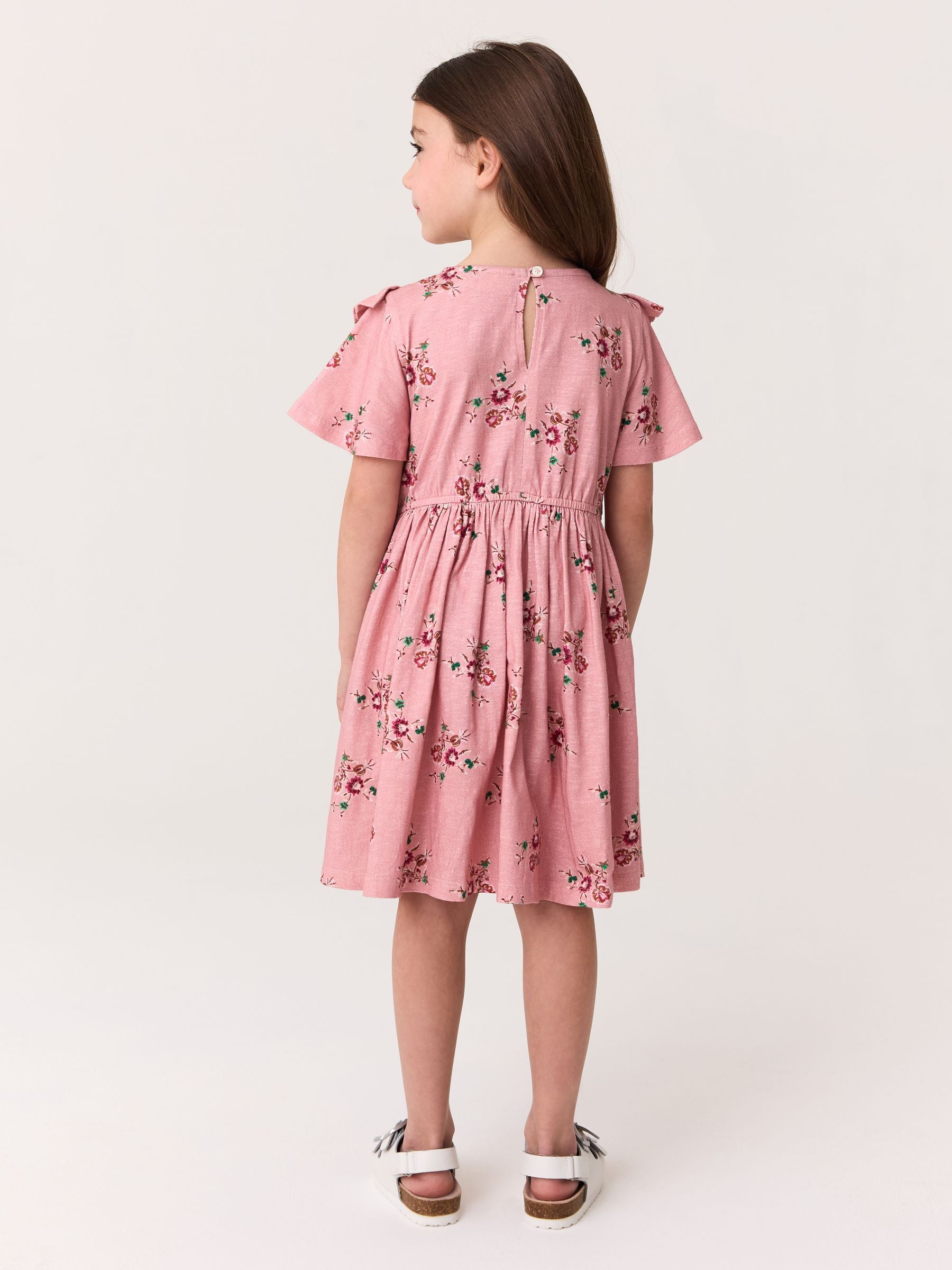 Laura Ashley Pink/Cream Short Sleeve Jersey Dress 2 Pack image 6