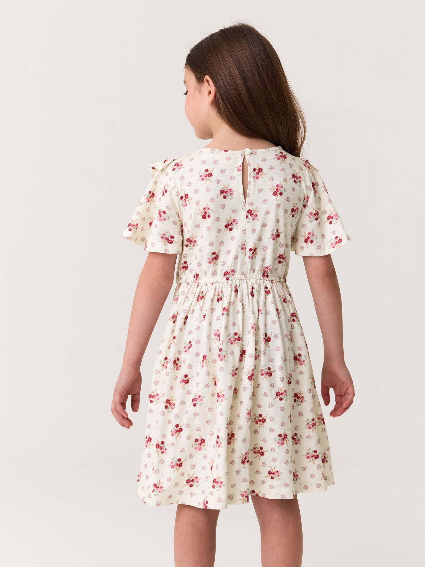 Laura Ashley Pink/Cream Short Sleeve Jersey Dress 2 Pack image 7
