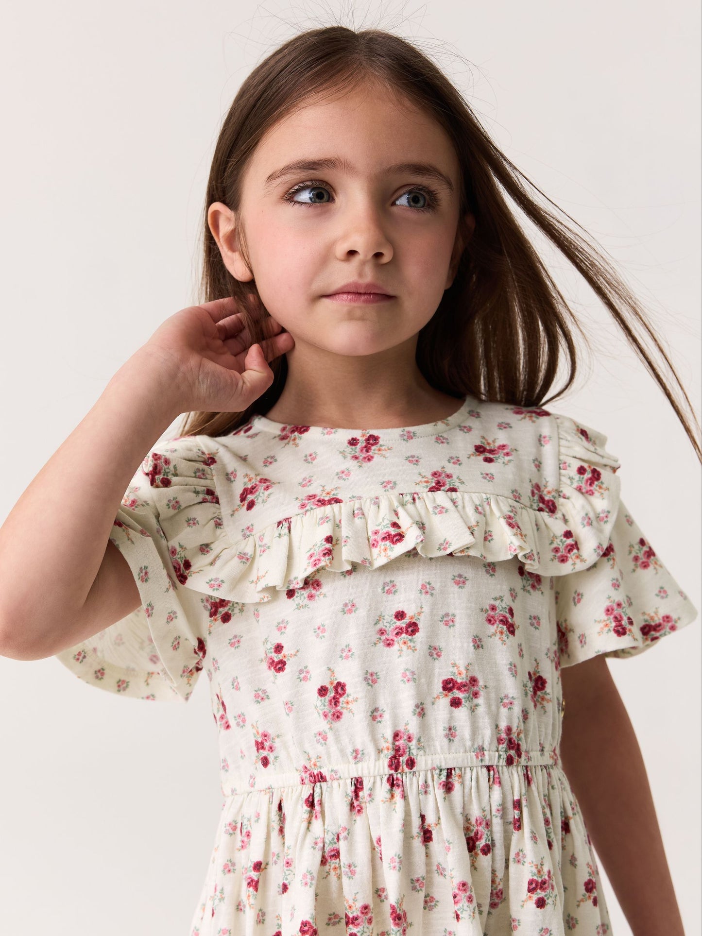Laura Ashley Pink/Cream Short Sleeve Jersey Dress 2 Pack image 9