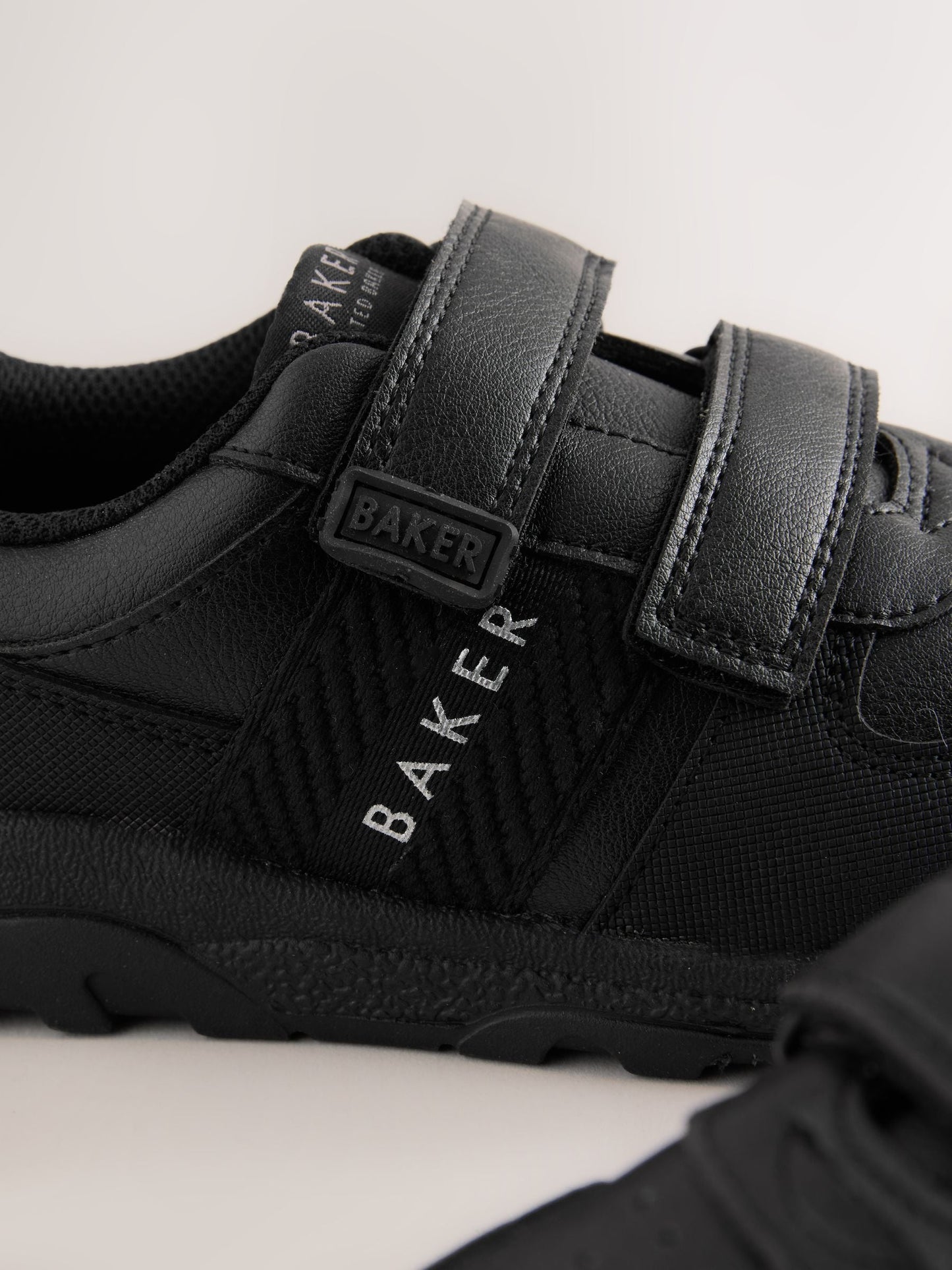 Back to School Black Branded Two Strap Touch Fastening Trainers image 3