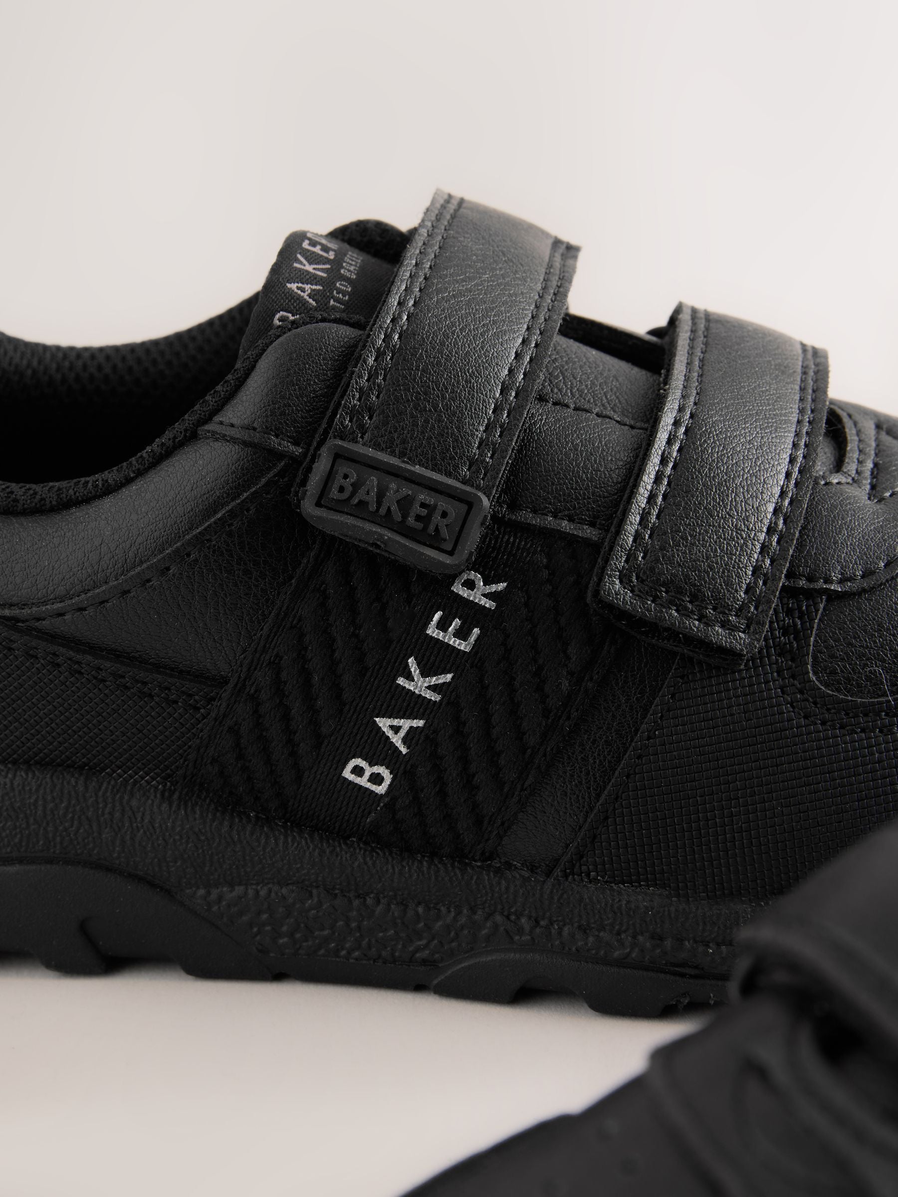 Back to School Black Branded Two Strap Touch Fastening Trainers image 3