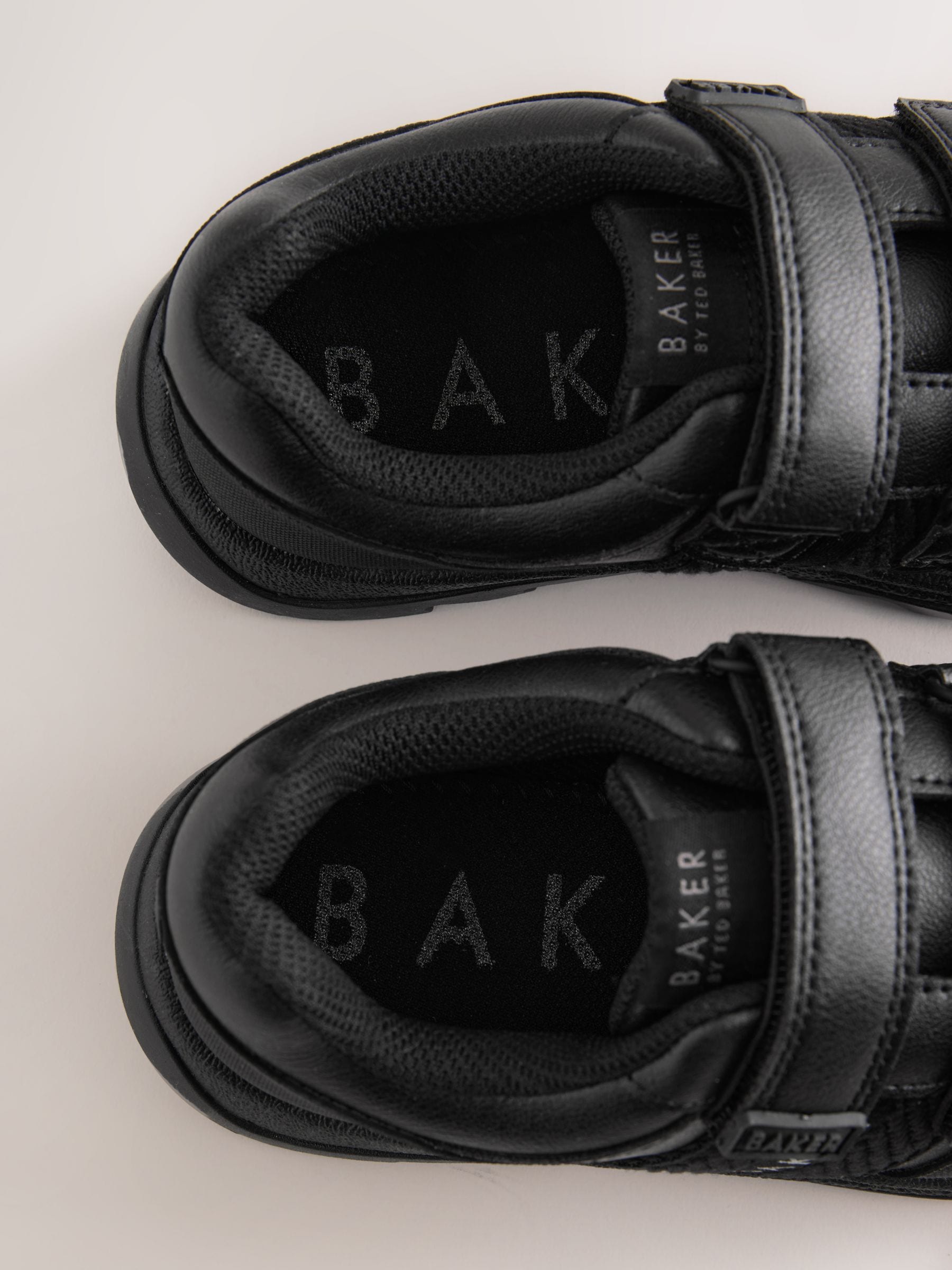 Back to School Black Branded Two Strap Touch Fastening Trainers image 4